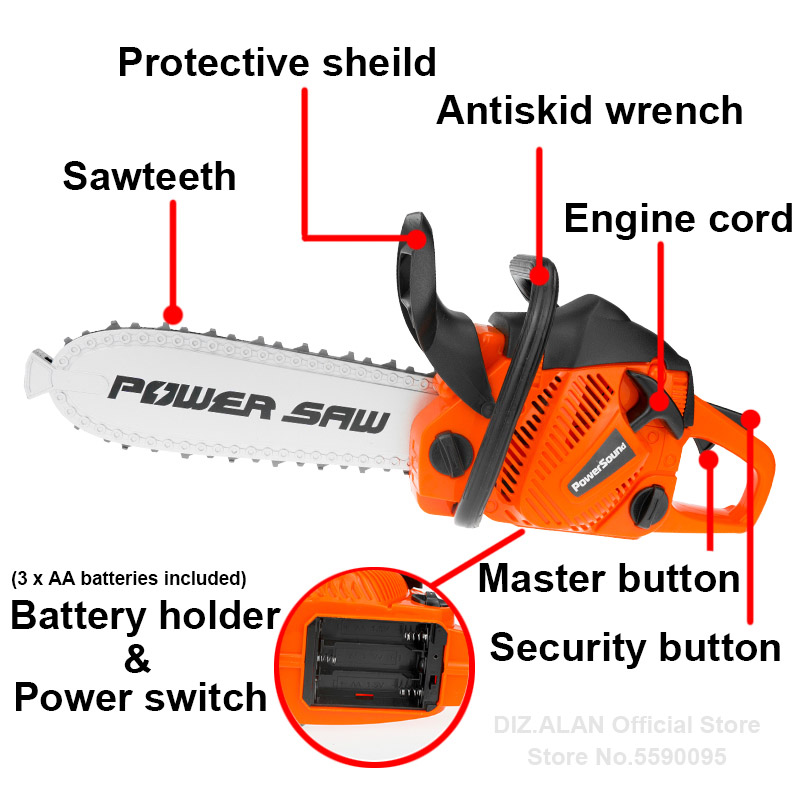 Electric Toy Chainsaw Kids Toy - огляд і ціна Gardening Tools For 6 Year Old