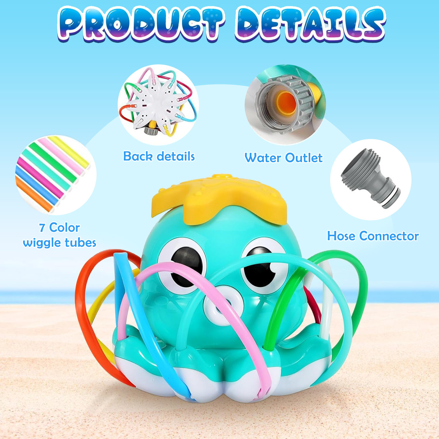 Octopus Sprinkler Water Spray  - огляд і ціна Gardening Tools For Kids