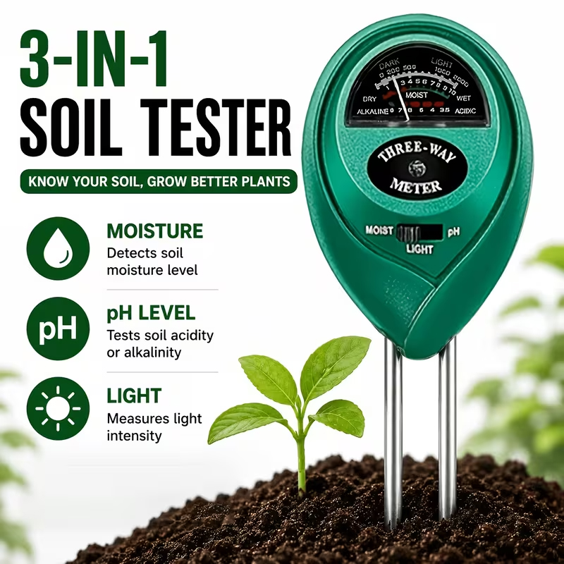 3-in-1 Soil Tester (Moisture,  - огляд і ціна Moisture Meter Plant
